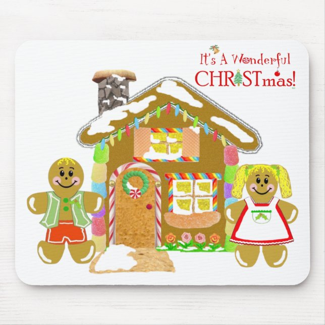 Casa de pão-de-espécie Mousepad (Frente)