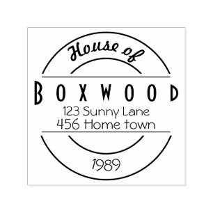 Casa de sobrenome com Carimbo de Autoimpressão em