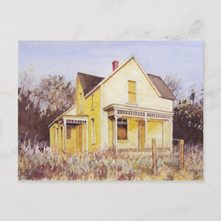 Casa de Verão Amarelo - cartão postal