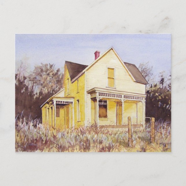 Casa de Verão Amarelo - cartão postal (Frente)