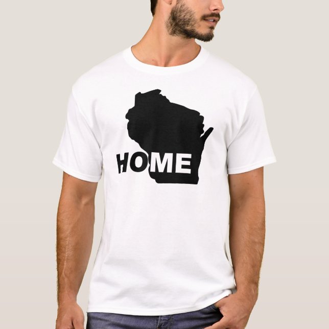Casa de Wisconsin longe das camisetas do t-shirt (Frente)