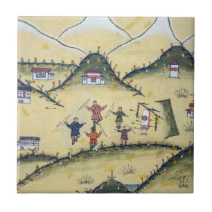 Casa do Butão com pinturas de arqueria - Butão