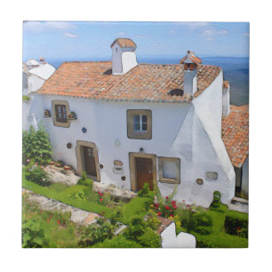 Casa do Mediterrâneo com Aquarela