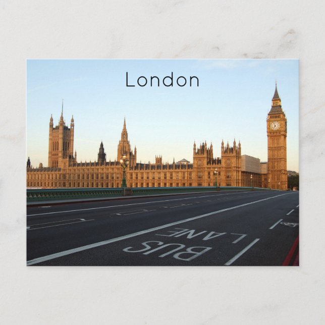 Casa do Parlamento, Cartão Postal de Londres (Frente)