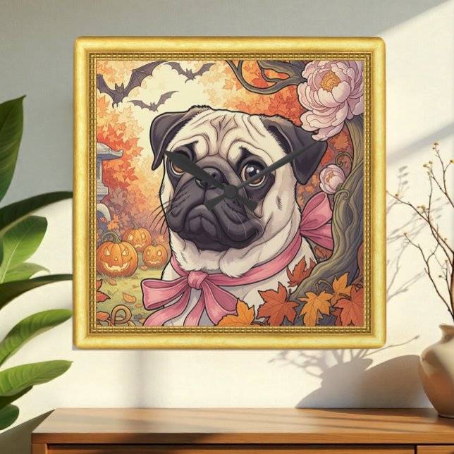 Casa do Pug, Arte Nuovo de Halloween, Relógio de P (Criador carregado)