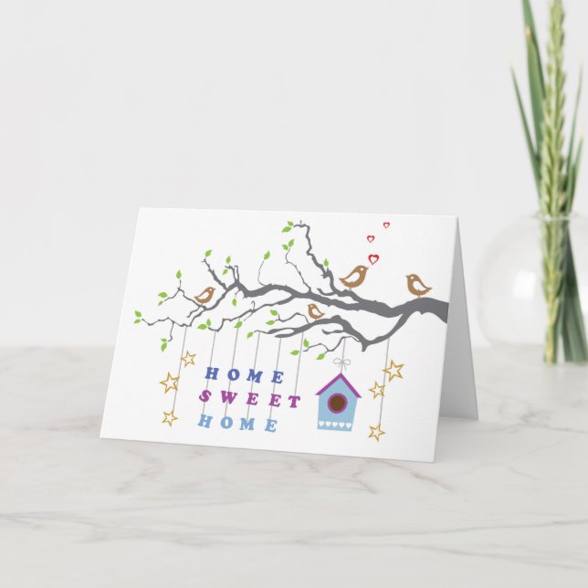 Casa doce em movimento no cartão de saudação de ca (Frente)