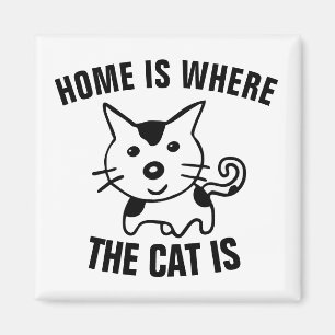 CASA É ONDE O GATO ESTÁ IMÃS DE GELADEIRA DE COZIN