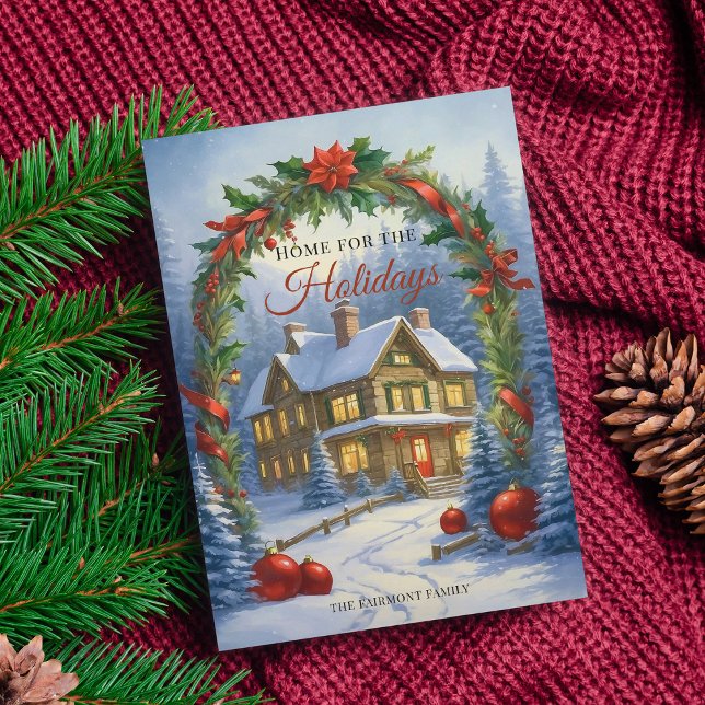 Casa Elegante para o Cartão de Natal de Férias (Criador carregado)