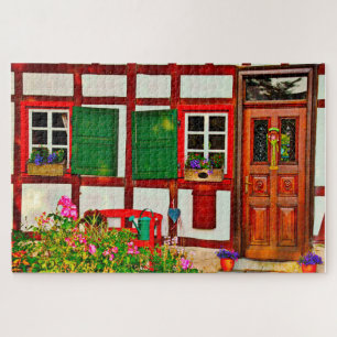 Casa Fachwerkhaus Alemanha. Quebra-cabeça