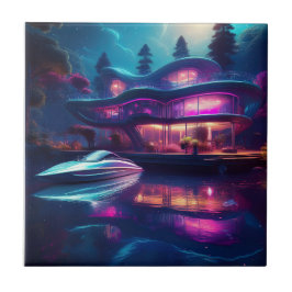 Casa Futurística No Lago