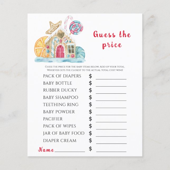 Casa Ginger - Jogo Price Guess (Frente)