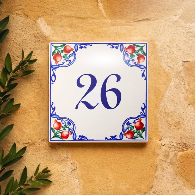 Casa Mediterrânea Personalizada Número – Melograno (Criador carregado)