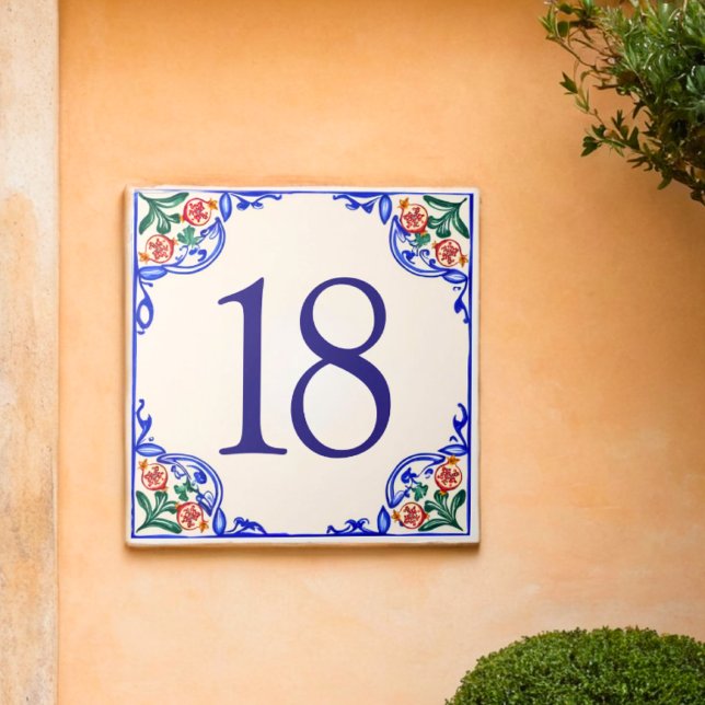 Casa Mediterrânea Personalizada Número – Romã (Criador carregado)