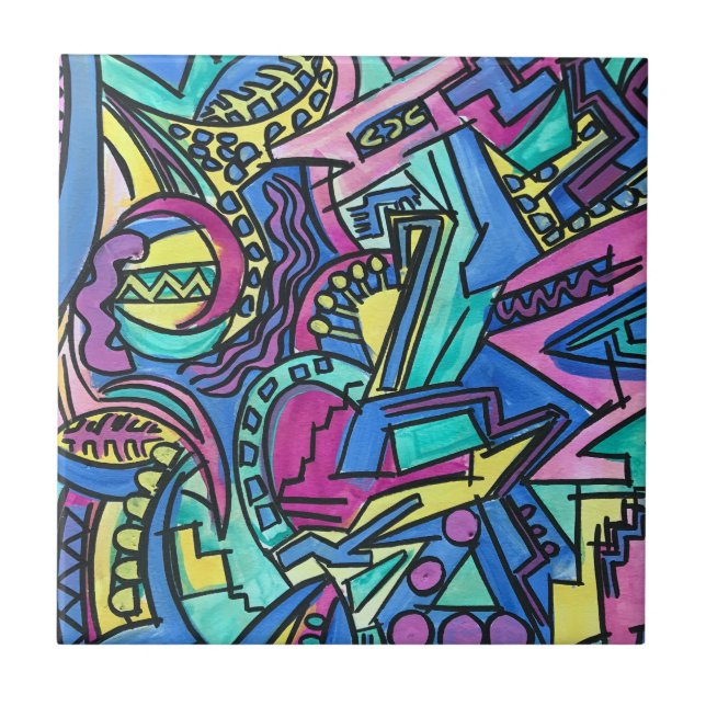 Casa Mia-Arte abstrata pintada à mão (Frente)