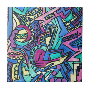 Casa Mia-Mand Pintada Arte Geométrica Moderna