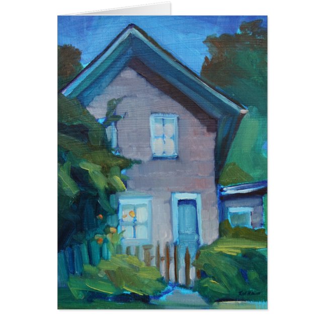 Casa nova feliz - cartão para o vizinho ou o (Frente)