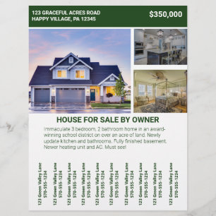 Casa Para Venda Pelo Proprietário Folheto De Larga