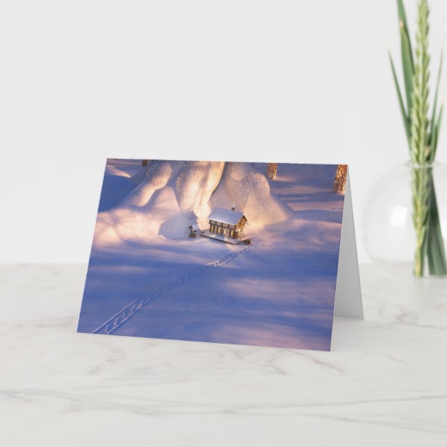 Casa pequena no Cartão de Neve (Frente)