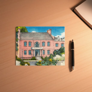 Casa Rosa Savannah GA cartão postal histórico