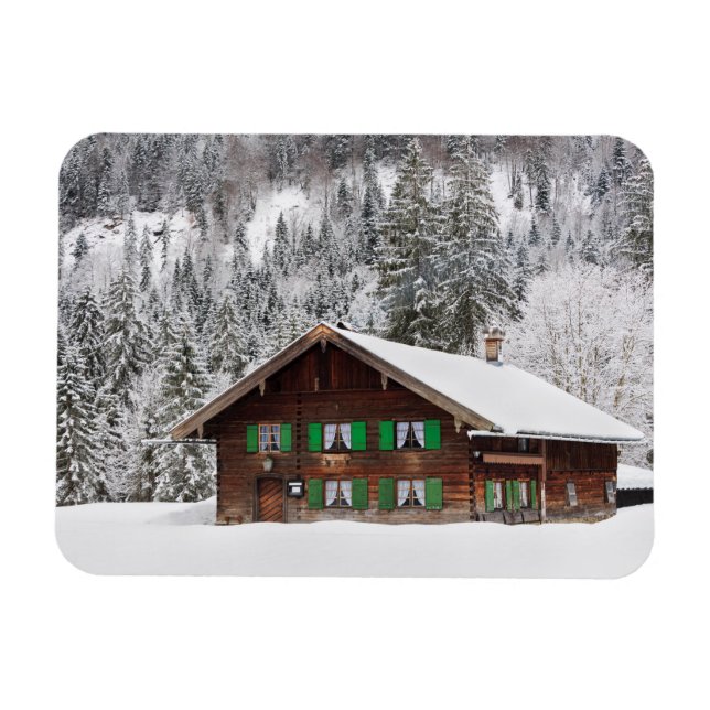 Casa tradicional no ímã retangular da Baviera (Horizontal)