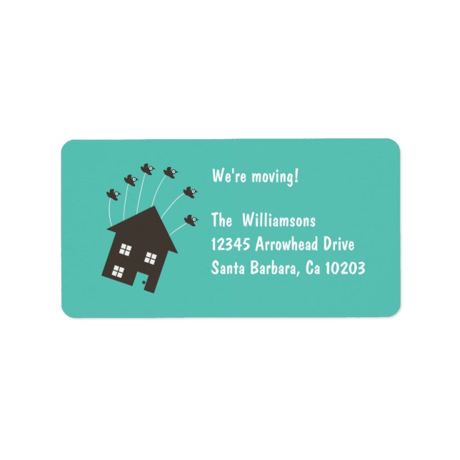 Casa Voadora - Estamos nos mudando - Etiqueta (Frente)