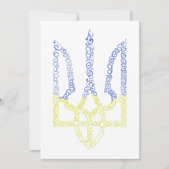 Casaco da Ucrânia do modelo espiral tridente de ar (Frente)