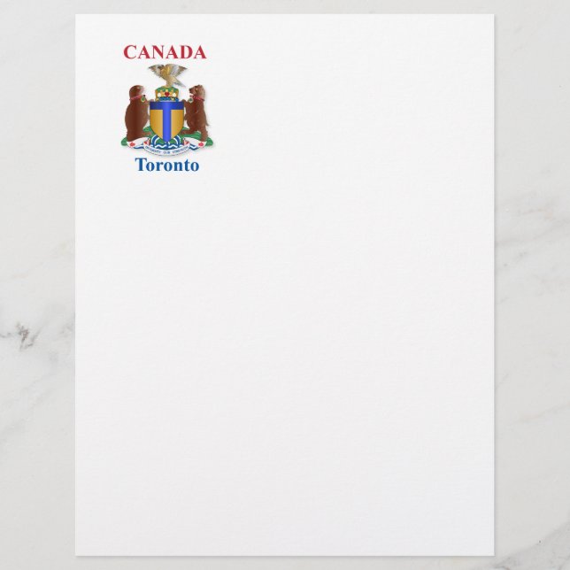 Casaco de armas de Toronto (Frente)