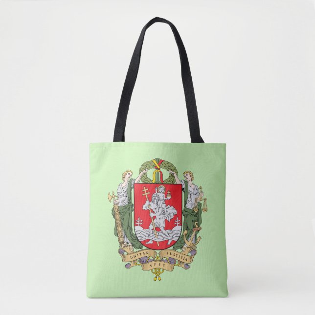 Casaco de armas de Vilnius, Lituânia Tote Bag (Frente)