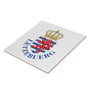 Casaco de armas do Luxemburgo (com nome por baixo)