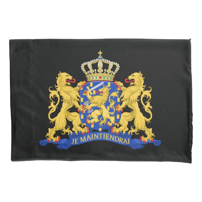 Casaco de Armas dos Países Baixos no Pccnt Negro (Frente)