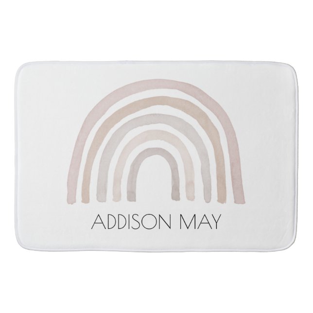 Casaco de banho de bebê arco-íris, tapete de banho (Frente)
