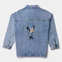 Casaco de Ganga Azul Vintage da Minnie Mouse