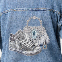 Casaco de Ganga com Sneaker Glam Feminino