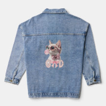 Casaco de Ganga Personalizado Cool Cat Bubble Gum