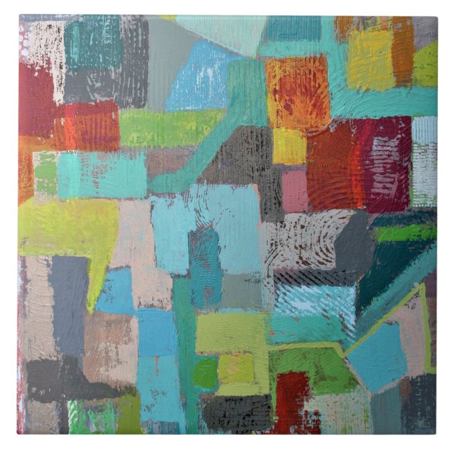 Casaco de muitas cores 6 x 6 Azulejo cerâmico (Frente)