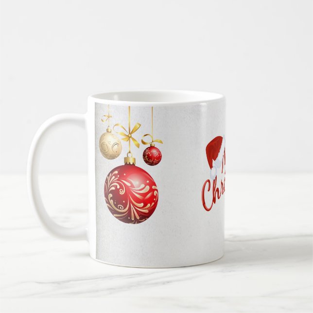 Casado branco, caneca de Natal (Esquerda)