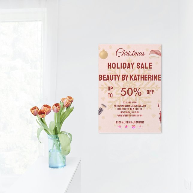 Casado de Natal Beauty Saloon Flyer (Criador carregado)