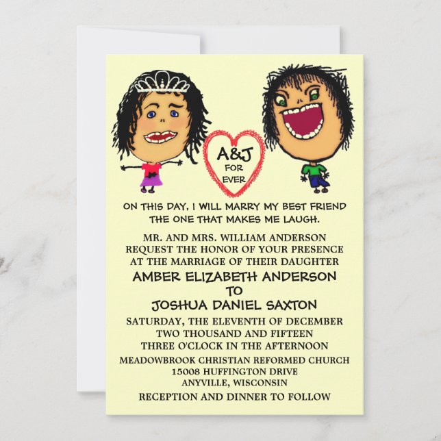 Casado Meu Convite de casamento BFF (Frente)