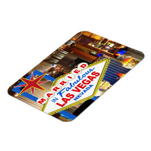 Casado no ímã do refrigerador de Vegas