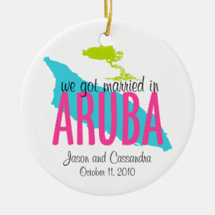 Casado no ornamento de Aruba