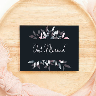 Casados de Rosa Naval Elegante Floral Aquarela