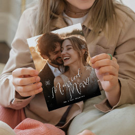 Casados e Alegres Flocos de Neve Impressão de Foto