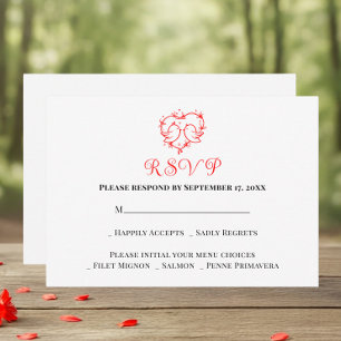 Casais Caprichosos Boho Coração Vermelho RSVP Casa