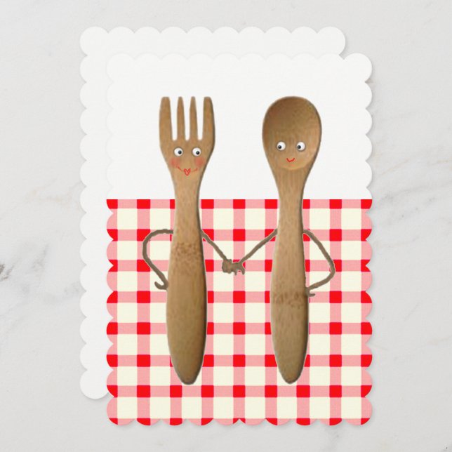 Casais Convites para Chás de casamento (Frente/Verso)