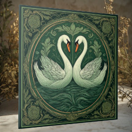 Casais de Amantes do Cisne Verde Art Nouveau Etére