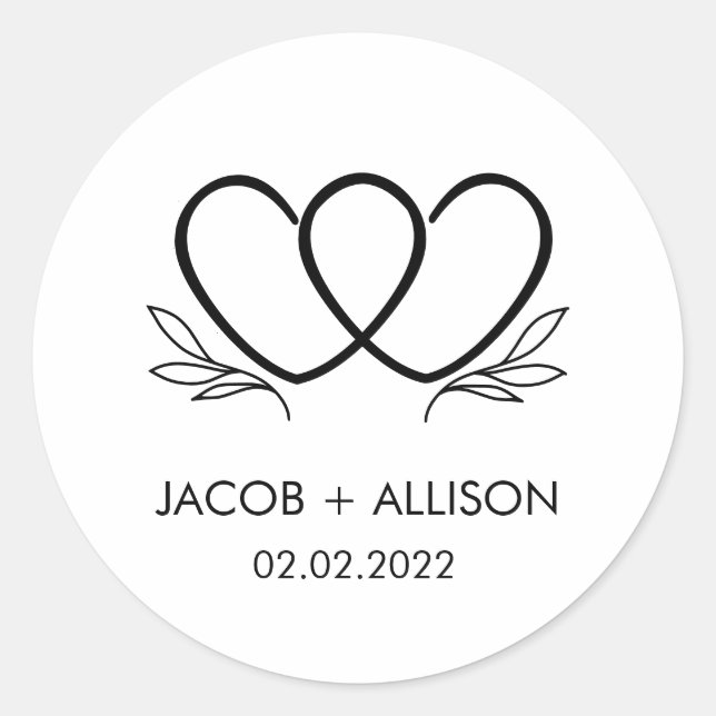 Casais de logotipo adesivos de casamento (Frente)