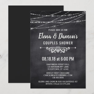 Casais de Luzes de String de Verão Convite para Ch