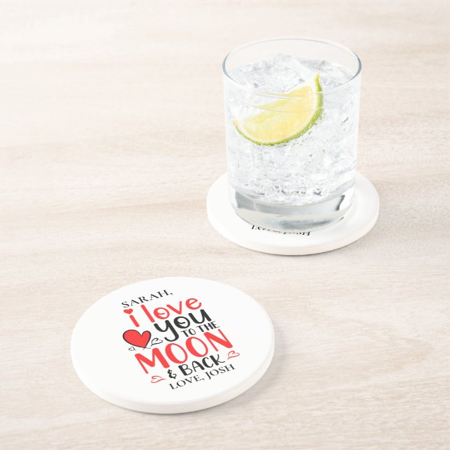 Casais de Porta copos Sandstone personalizada (Lateral)