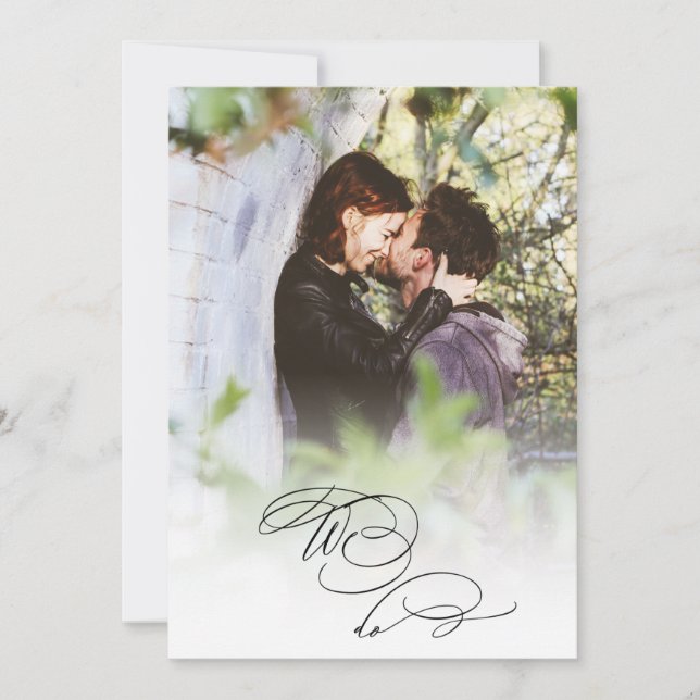 *~* Casais FOTO DIY RSVP + Convite de Casamento QR (Frente)