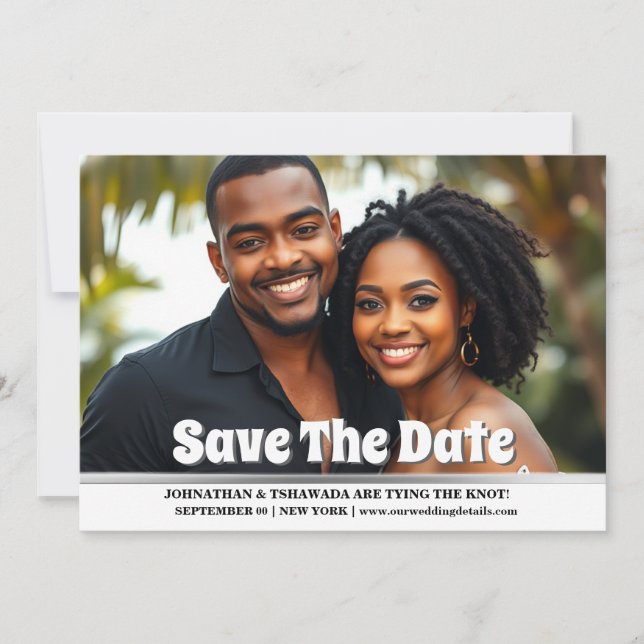 Casais noivado anúncio do casamento (Frente)